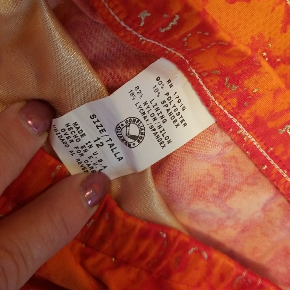 Tankini,Orange And gold , 12 - Picture 3 of 6